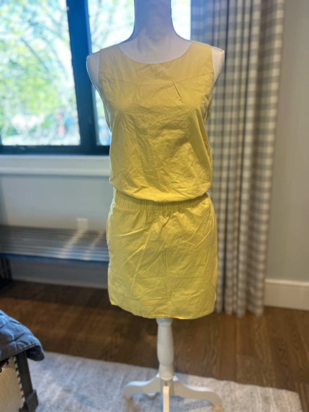 Vince Yellow Sleeveless Midi Dress